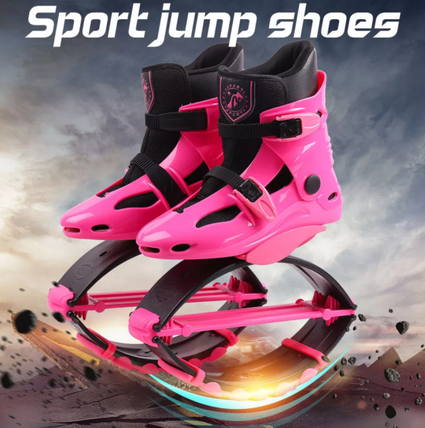 Pink black kangoo boots