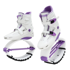 Skákací boty Kangoo Boots bilo-fialove