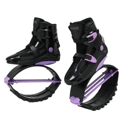Skákací boty Kangoo Boots černo-fialové