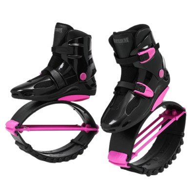 Skákací boty Kangoo Boots černo-tmavě růžové