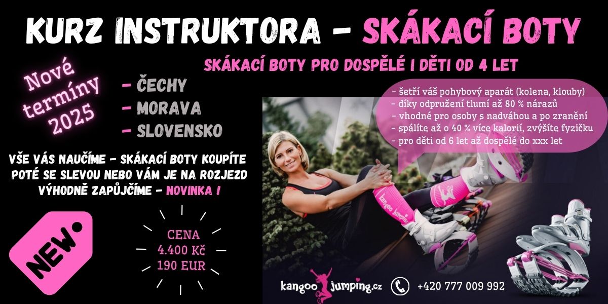 Kurz instuktora kangoo jumping 2025 - skákací boty