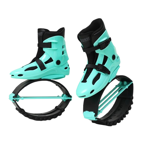 kangaroo boots - skákací boty tyrkysové